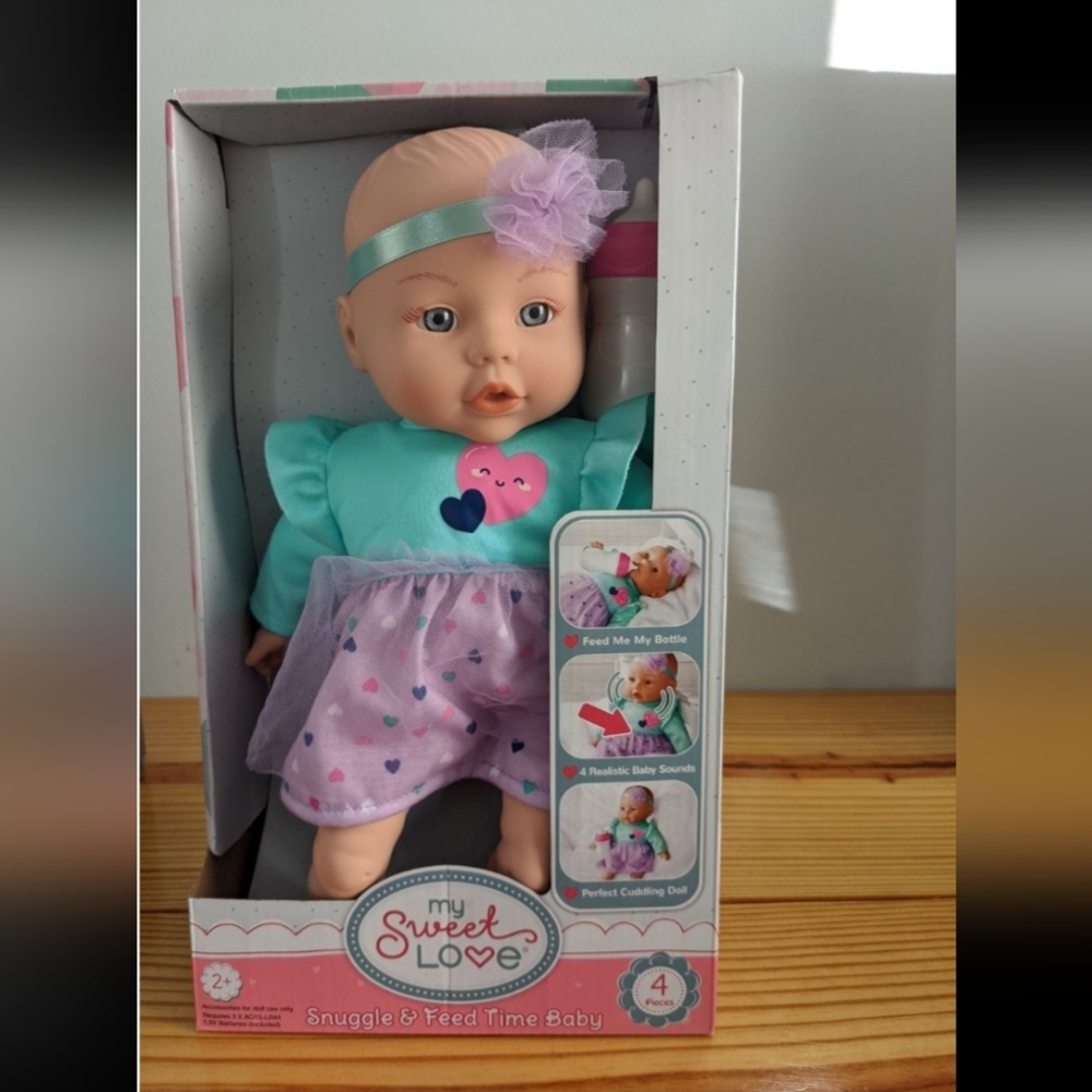 Sweet Love Doll with Teal and Purple Outfit
